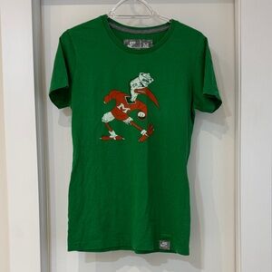 NIKE University of Miami Hurricanes Sebastian Green Short Sleeve Tee Medium